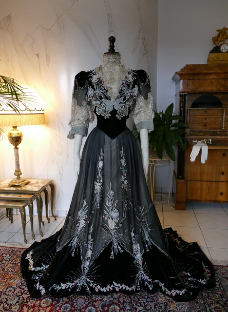 2 antique Gustave Beer gown 1906