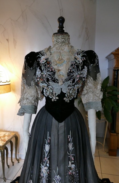 3 antique Gustave Beer gown 1906