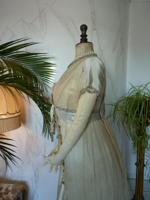 12 antique WORTH Evening Gown 1906