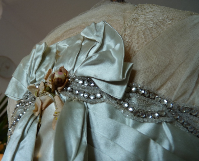 8 antique WORTH Evening Gown 1906
