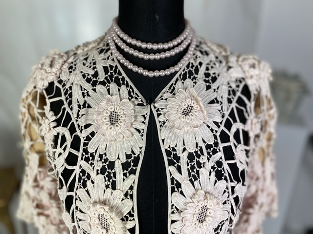 1 antique irish crochet lace jacket 1908