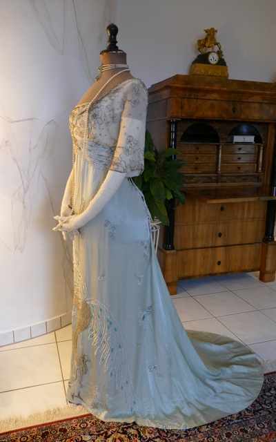 29 antique evening dress Lafferiere 1908