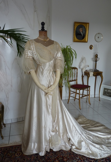 11 antique edwardian wedding dress 1909