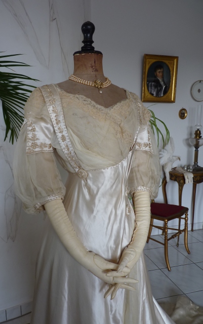 12 antique edwardian wedding dress 1909