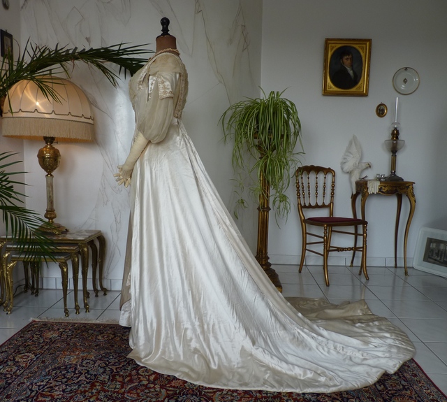 17 antique edwardian wedding dress 1909