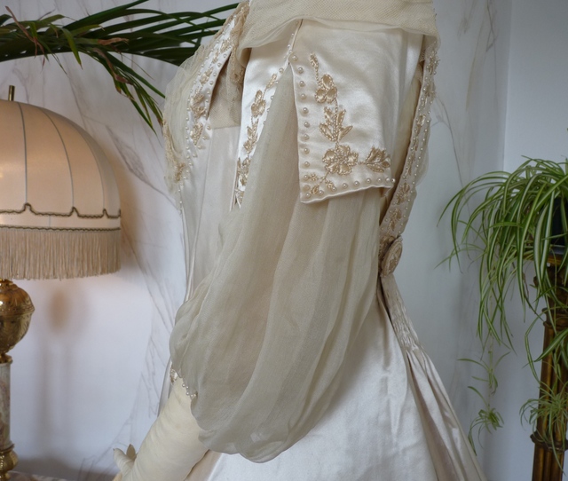 19 antique edwardian wedding dress 1909