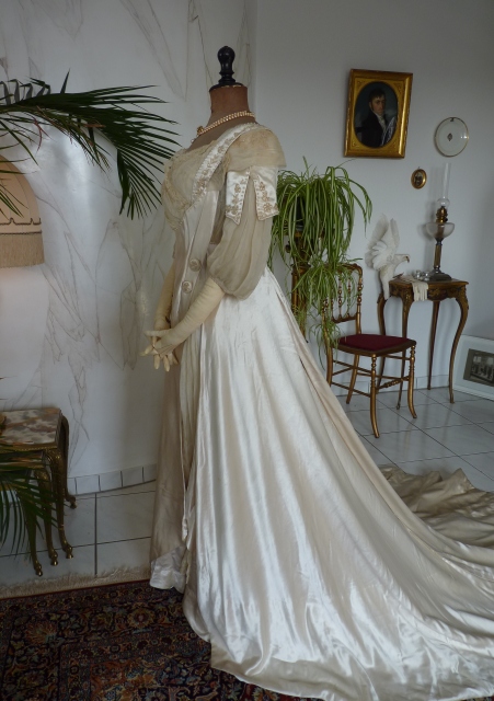 22 antique edwardian wedding dress 1909
