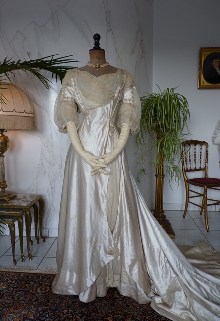 2 antique edwardian wedding dress 1909