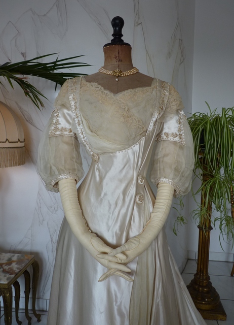 3 antique edwardian wedding dress 1909