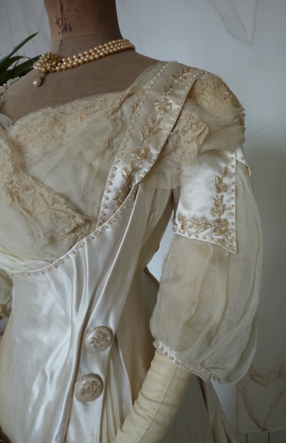 5 antique edwardian wedding dress 1909