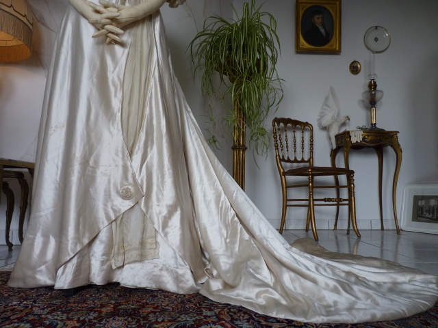 7A antique edwardian wedding dress 1909