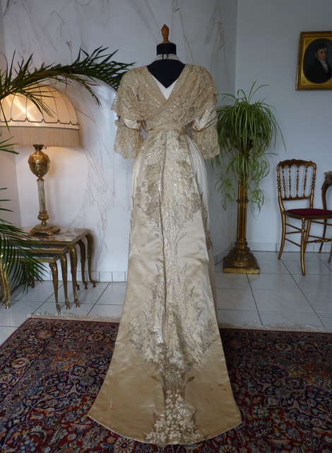 44 antikes Abendkleid Worth 1910