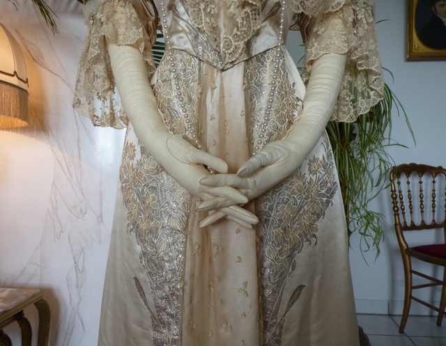 6a antique evening gown Worth 1910