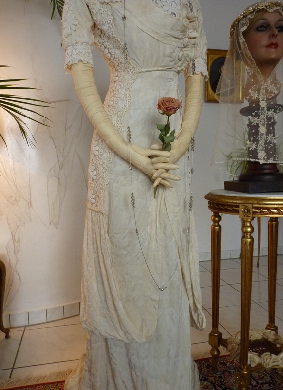 antique dress, antique wedding dress, wedding dress 1912, wedding gown 1912, Titanic Era wedding dress, Titanic Era gown