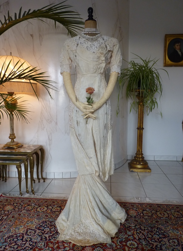 antique dress, antique wedding dress, wedding dress 1912, wedding gown 1912, Titanic Era wedding dress, Titanic Era gown