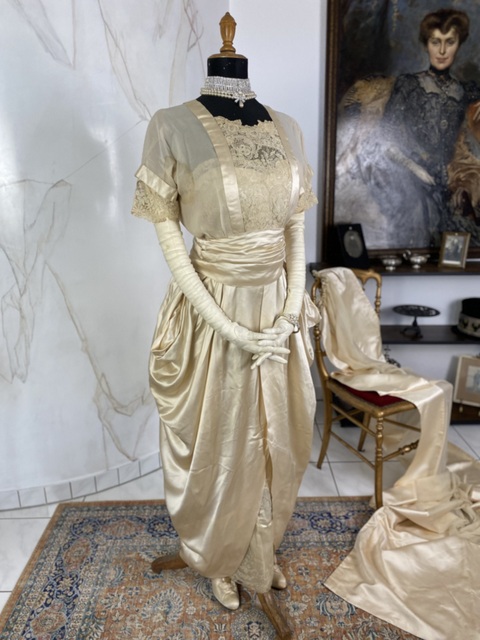 2 antique LUCILE wedding dress 1915