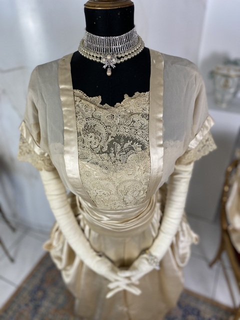 3 antique LUCILE wedding dress 1915