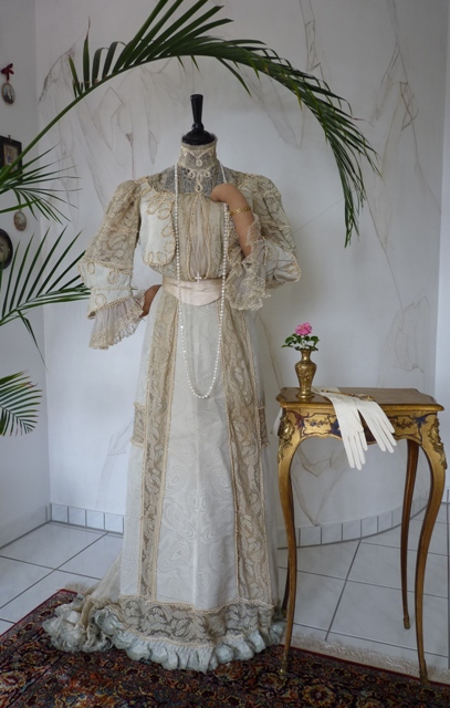 Shogren Sisters, Shogren 1905, antique dress, dress 1900, dress 1905, antique gown, gown 1900, afternoon gown, reception gown, vestido antigo, vestido antiguo