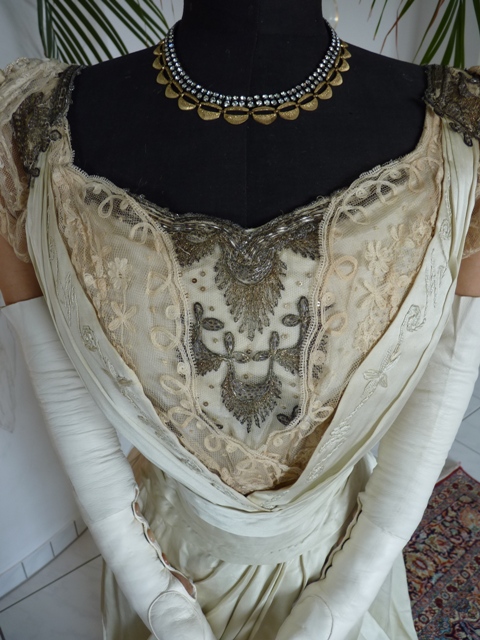 Art Noveau Dress, Art Nouveau Gown, antique gown, antique dress, Dress 1910, gown 1912, antique evening gown, antique evening dress, abito antico