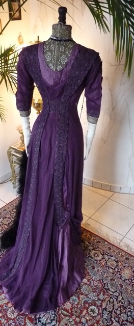 Art Noveau Dress, Art Nouveau Gown, antique gown, antique dress, Dress 1910, gown 1910, antique evening gown, antique afternoon dress, abito antico, antique reception dress, antique dinner dress, antique dinner gown