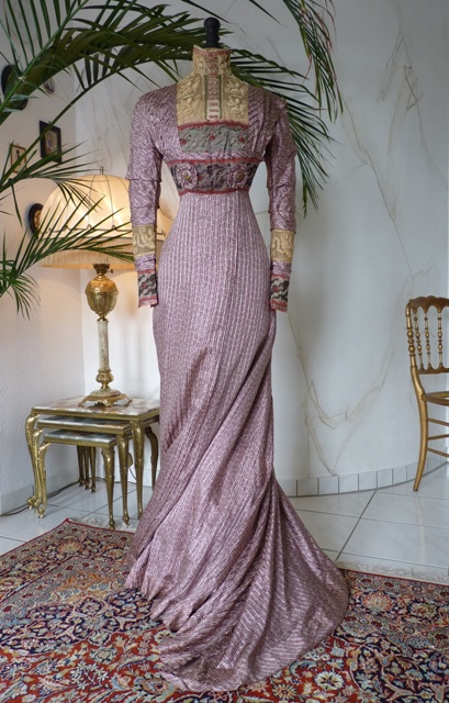Art Noveau Dress, Art Nouveau Gown, antique gown, antique dress, Dress 1910, gown 1910, antique evening gown, antique afternoon dress, abito antico, antique reception dress