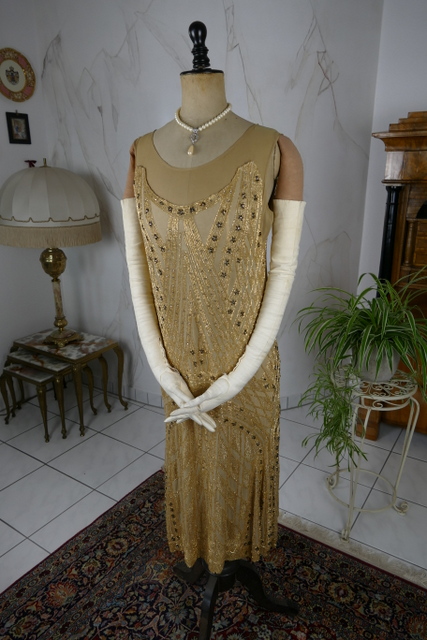 12 antique beaded flapper evening dress 1922