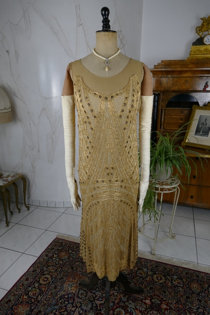 2 antique beaded flapper evening dress 1922