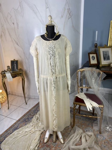2 antique wedding dress 1927
