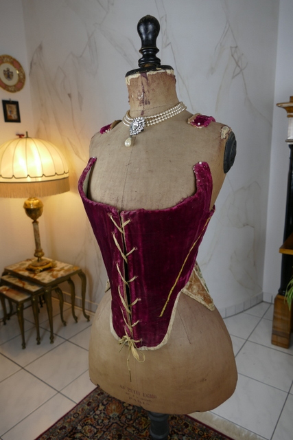 2 antique rococo corset 1740