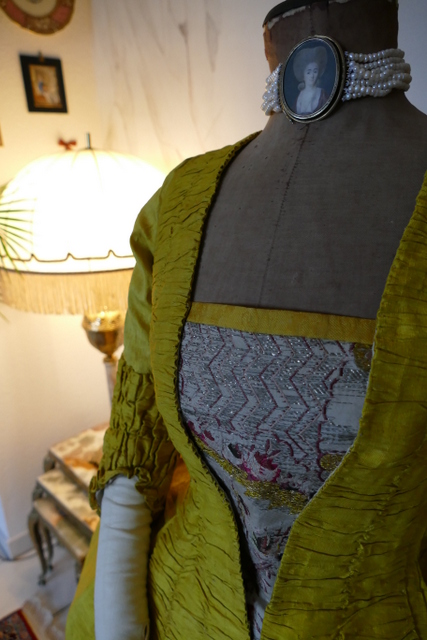 2 antique robe a la francaise 1760