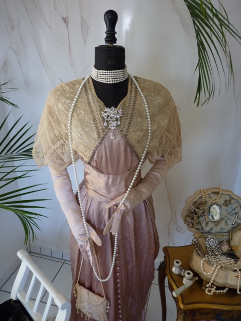 antique dress, antique gown, dress 1910, gown 1910, opera 1910, edwardian dress, antique dress for sale