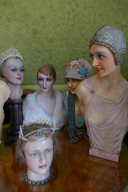 5 antique mannequins