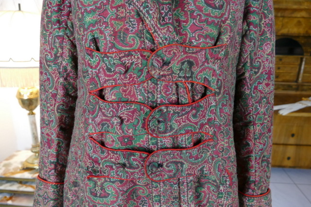 5 antique Mens dressing coat 1865