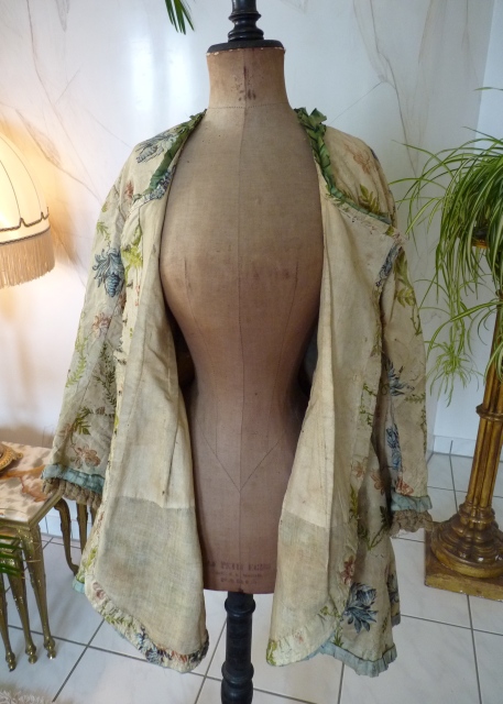 100 antique silk jacket 1750