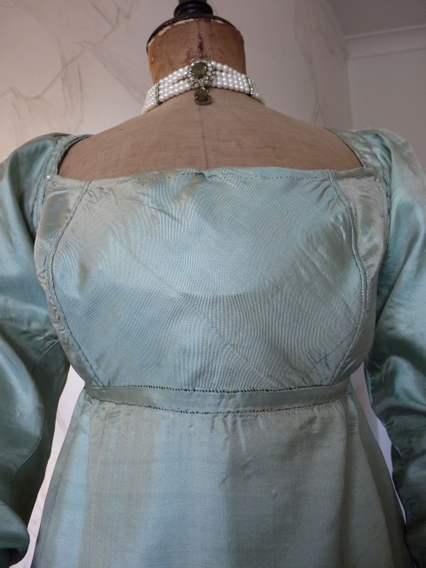 6 antique silk dress 1800