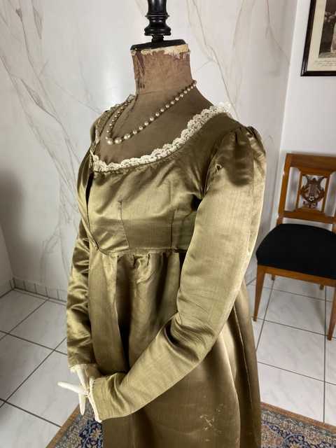 5 antique empire silk dress 1805