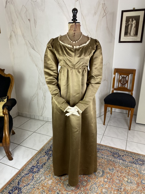 antique empire silk dress 1805