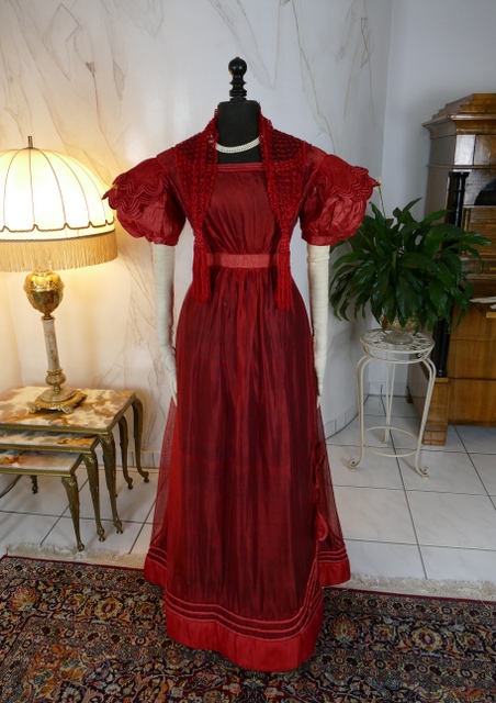 2 antique gauze dress 1828