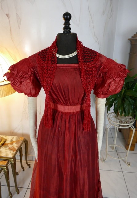 3 antique gauze dress 1828