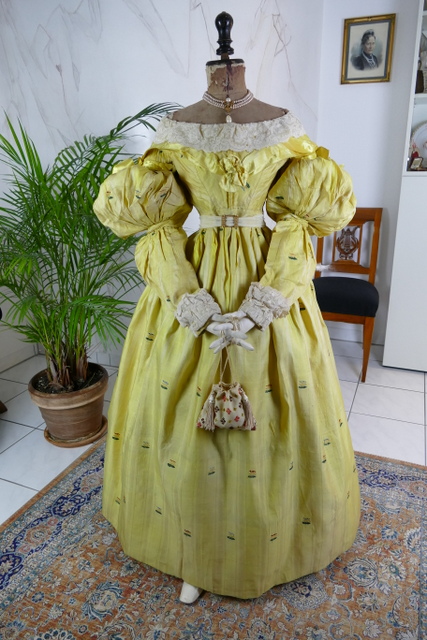 antique biedermeier dress 1838
