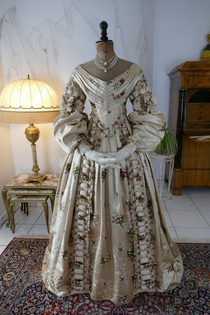 2 antique court dress 1838