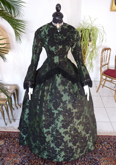 2 antique reception gown 1856