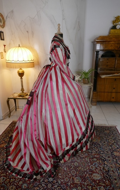 56 antique evening dress 1860