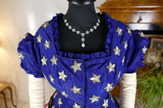 1 antique independence day ball gown 1866