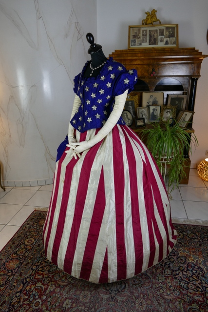 16 antique independence day ball gown 1866