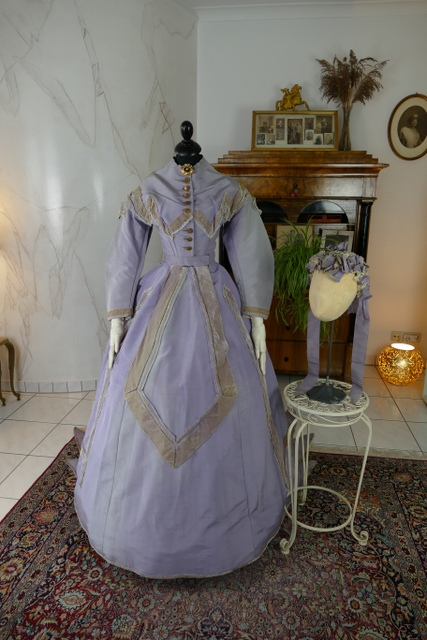 2 antique reception gown 1866