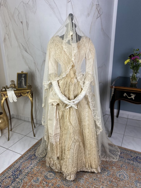 2 antique wedding dress 1878