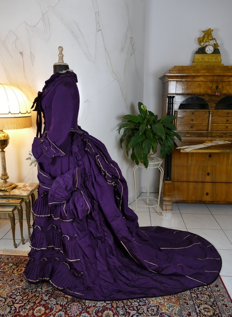 antique bustle dress 1874