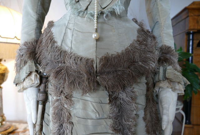 4a antique bustle dress empress eugenie 1876