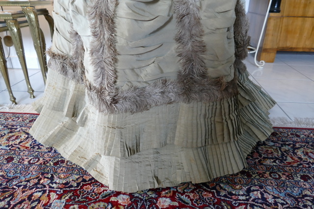 4b antique bustle dress empress eugenie 1876